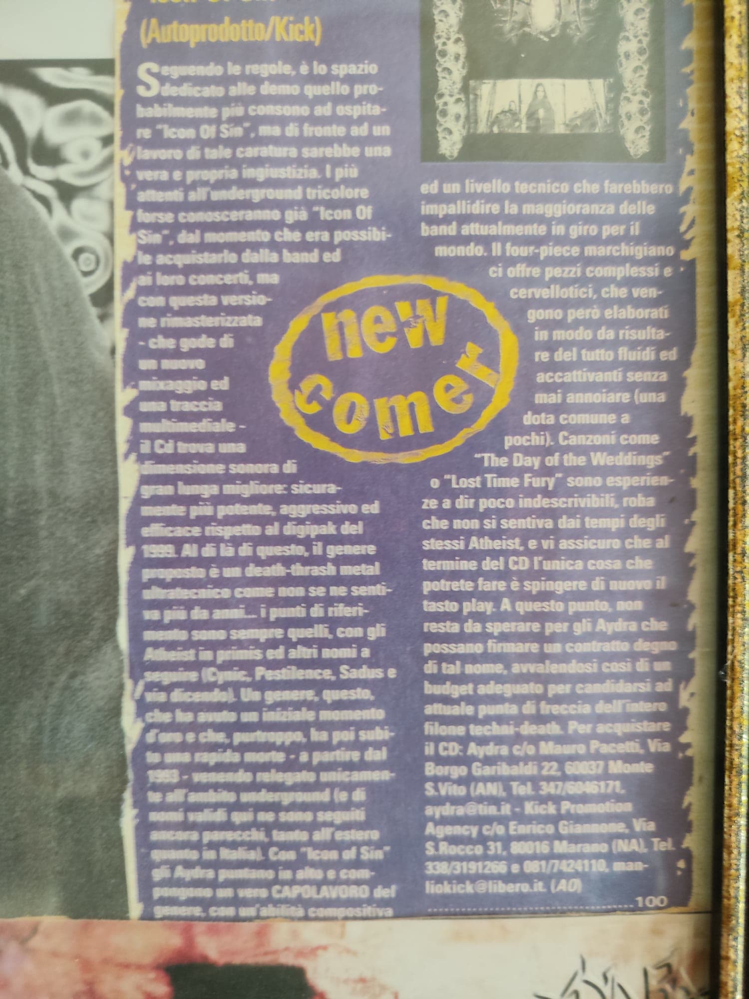 Icon of Sin — press review clipping