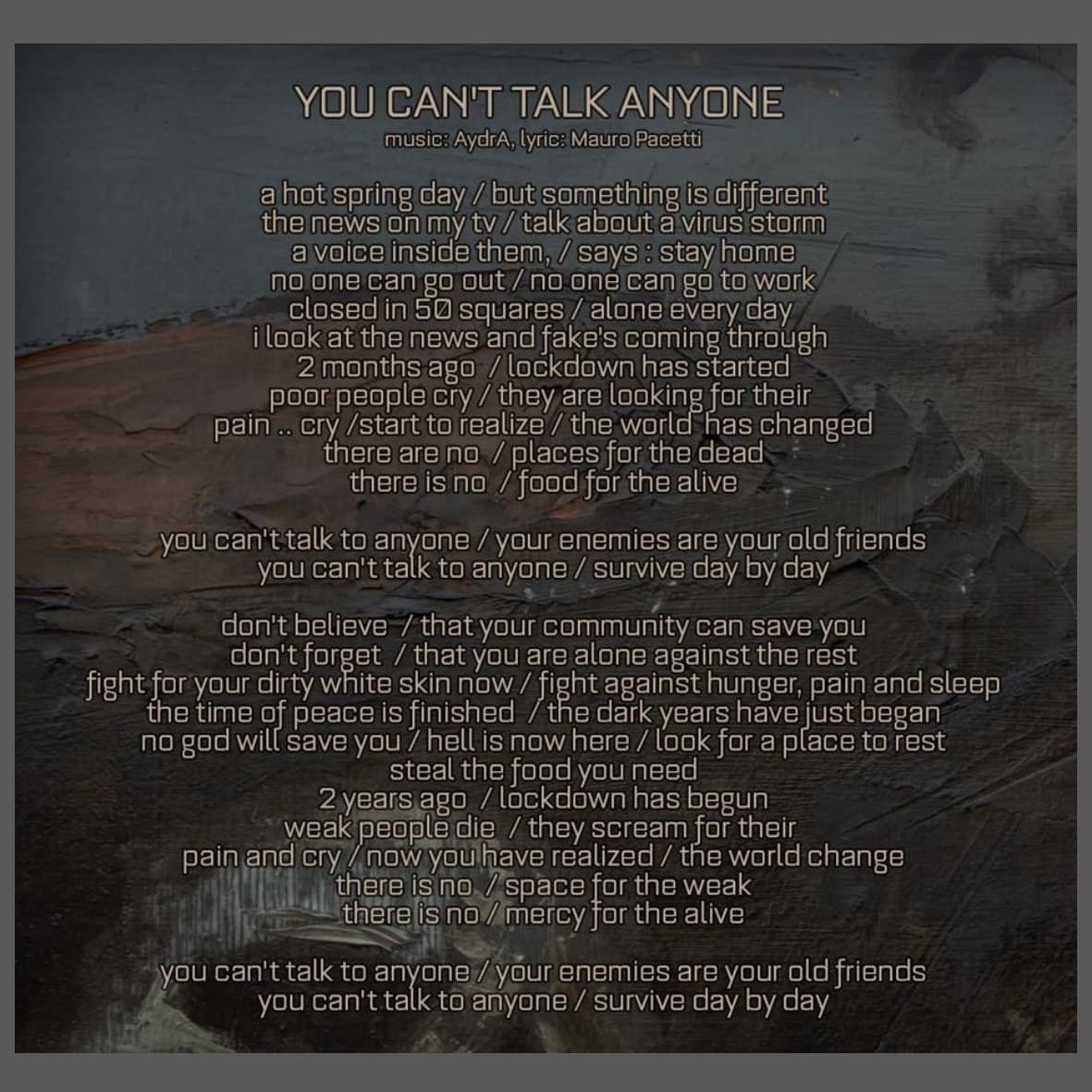 You Can't Talk Anyone — lyrics from the booklet