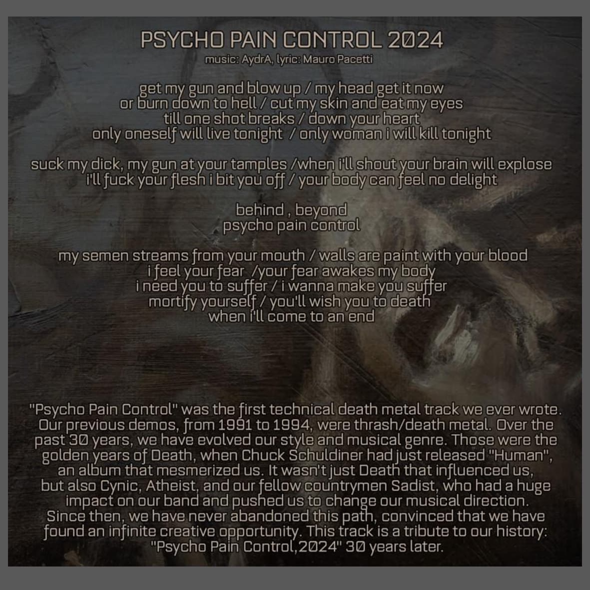 Psycho Pain Control 2024 — lyrics from the booklet